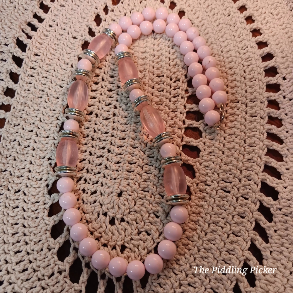 Elegant Pink Beaded Necklace